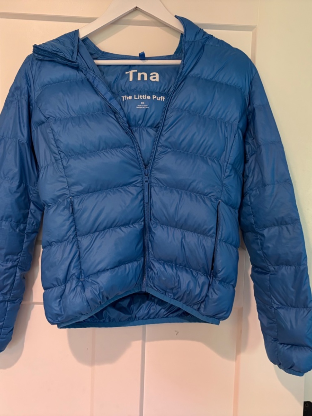 Aritzia TNA The Little Puff JACKET COAT WOMEN'S XSmall XS Blue